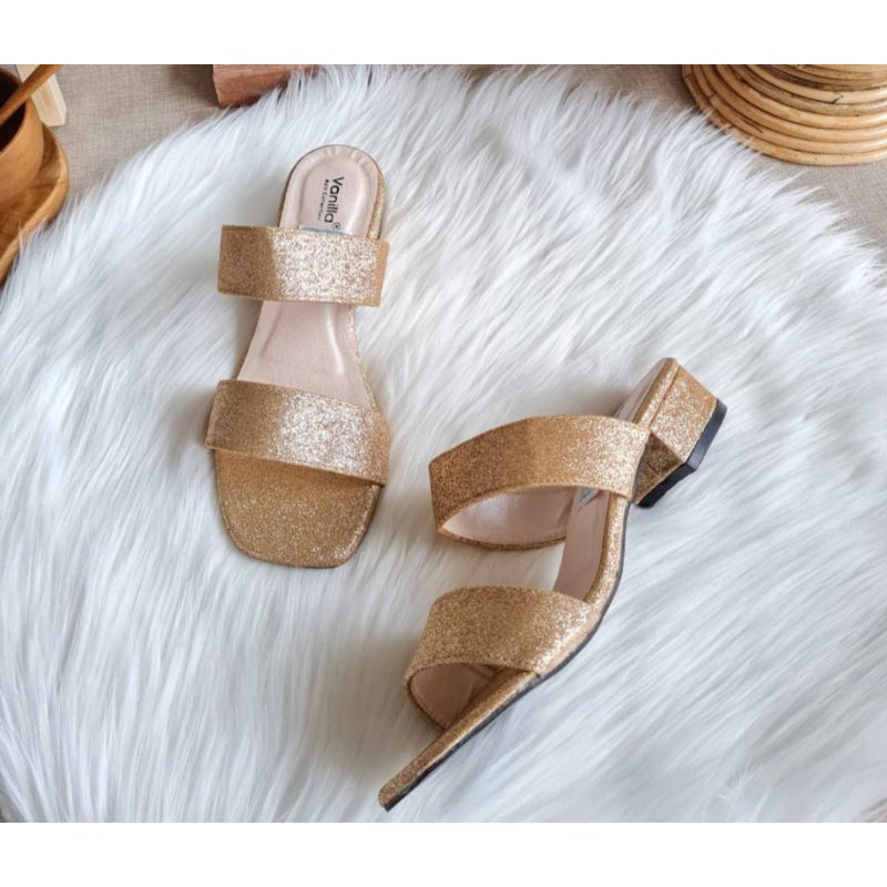 Giày sandal HEELS thư giãn ZARA BLINK màu vàng đồng