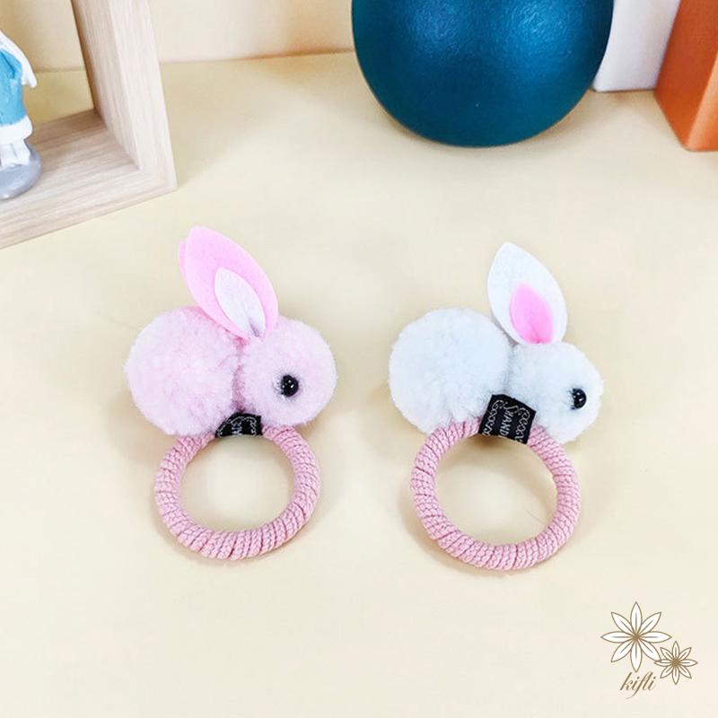 Dây Buộc Tóc Hình Thỏ Nhồi Bông Đáng Yêu Cho Nữ