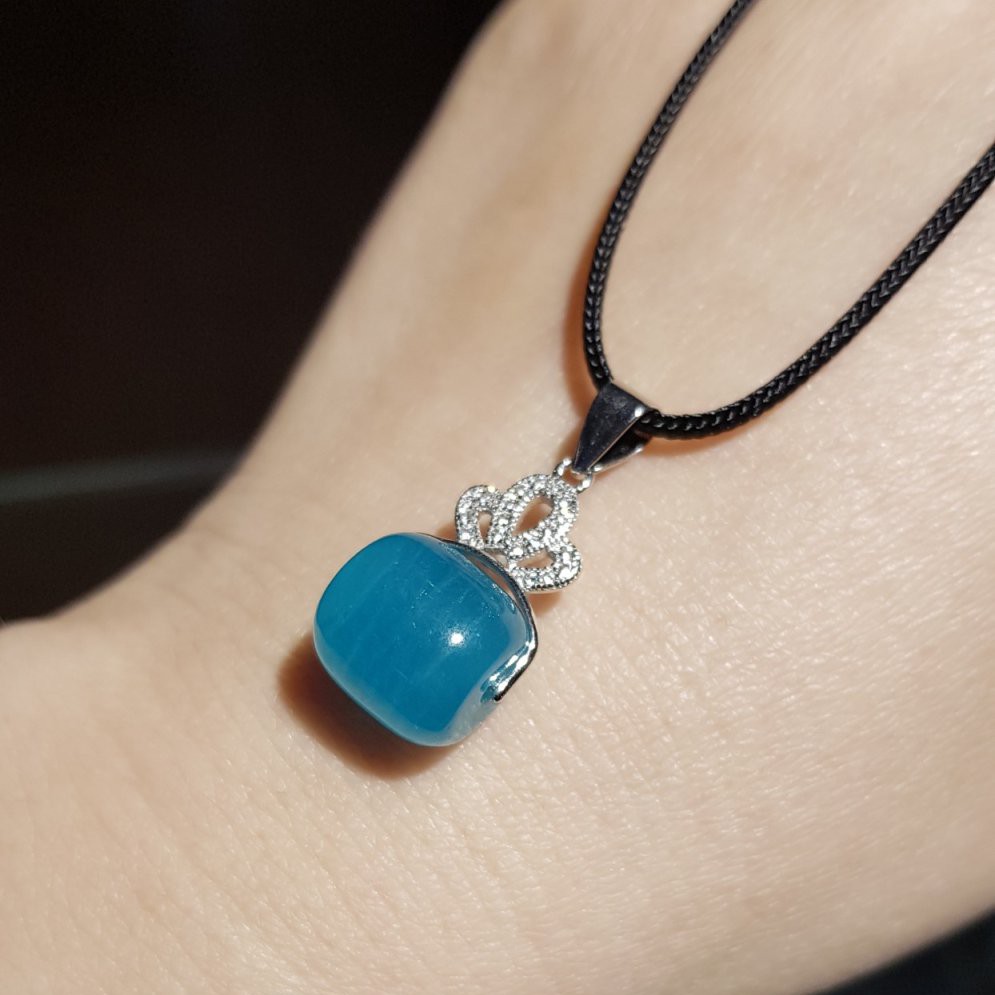 Mặt dây chuyền vòng cổ phong thủy phối Charm Bạc TINH TẾ may mắn, bình an phù hợp Nữ các Mệnh - KIỂU 3- ĐỦ MÀU, ĐỦ SIZE