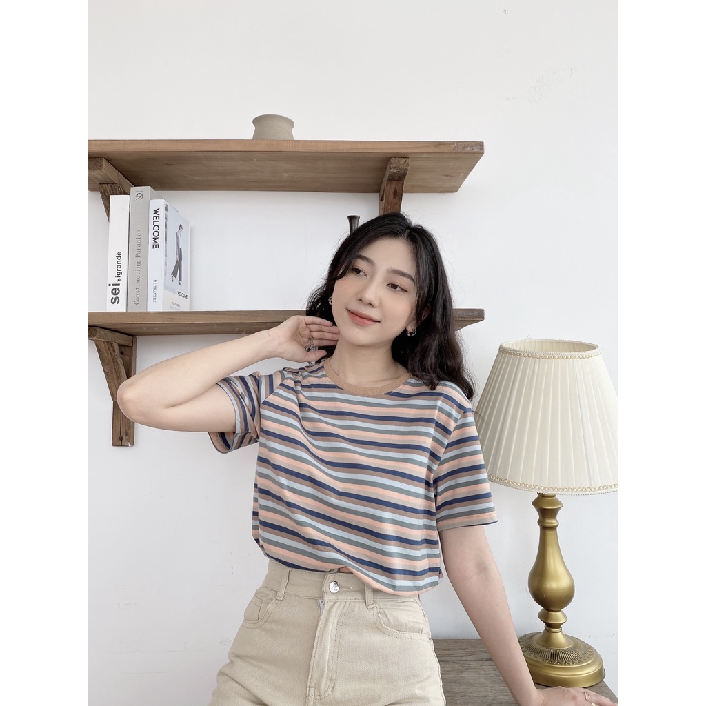 ÁO PHÔNG KẺ NHIỀU MÀU 001