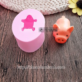 Khuôn silicon 3D con heo (lợn) may mắn 40g