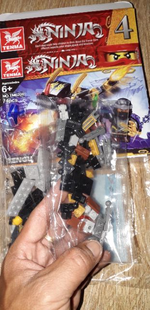 Lắp ráp 1 hộp LegoNinja quái thú TM6209 có nhiều chi tiết bằng nhựa ABS