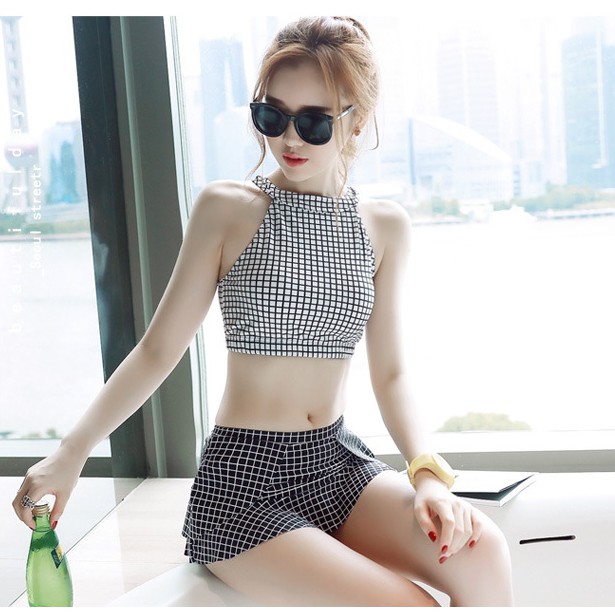 Áo Tắm 2 Mảnh Carô 3D Cực Hot (bikini đồ bơi) | BigBuy360 - bigbuy360.vn