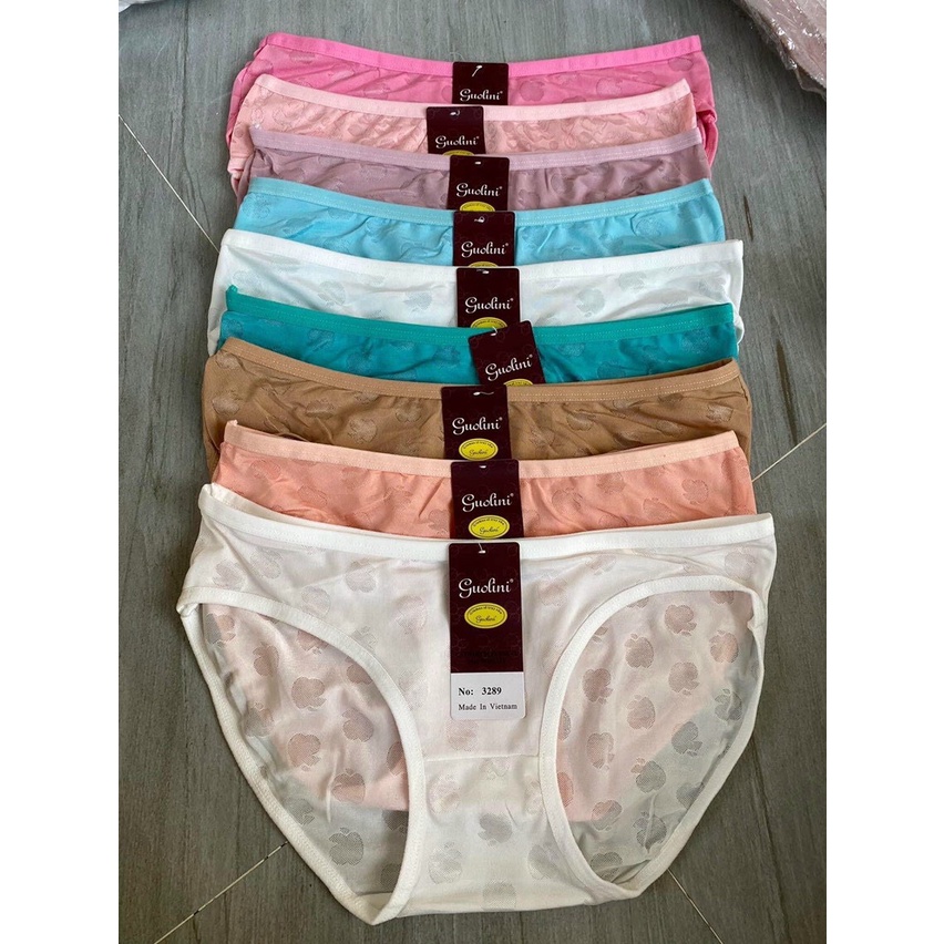 Bộ 10 Quần Lót Nữ thông hơi Gấm Táo Cực Quyến Rũ, size từ 45-60kg