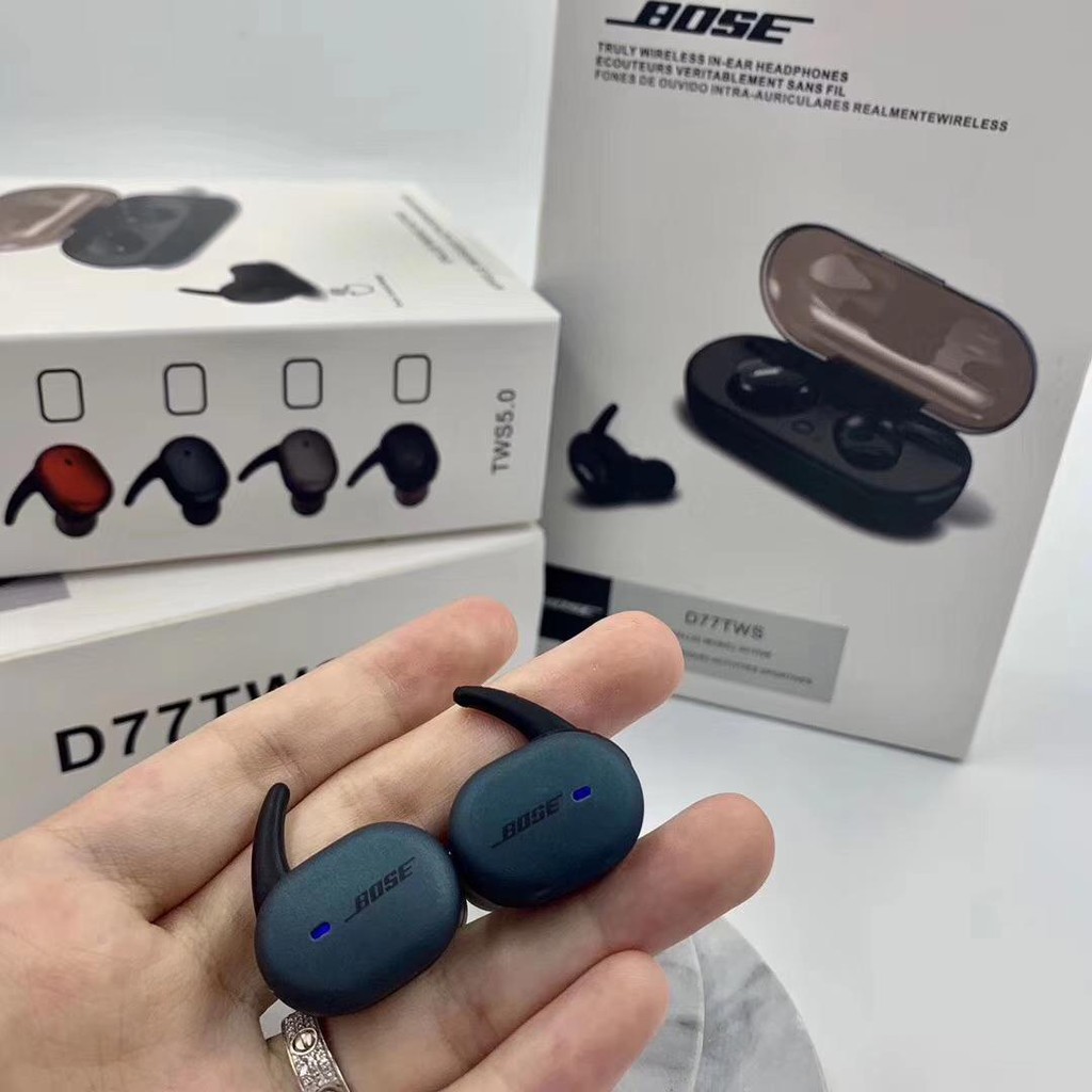 [ xả kho ] C96  Tai Nghe Bluetooth 2 tai - D77 TWS Harman 5.0 Chất Âm Tuyệt Hảo - Có Cốc Sạc