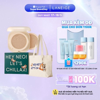 Combo phấn nước che phủ mịn lì 24h laneige neo cushion matte_23n 15gx2 & túi tote bag maison kitsuné 100g