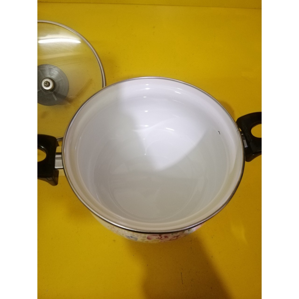 Nồi men nội địa Nhật, size 16.5cm, cao 8.5cm (mã 755), Dùng được bếp từ