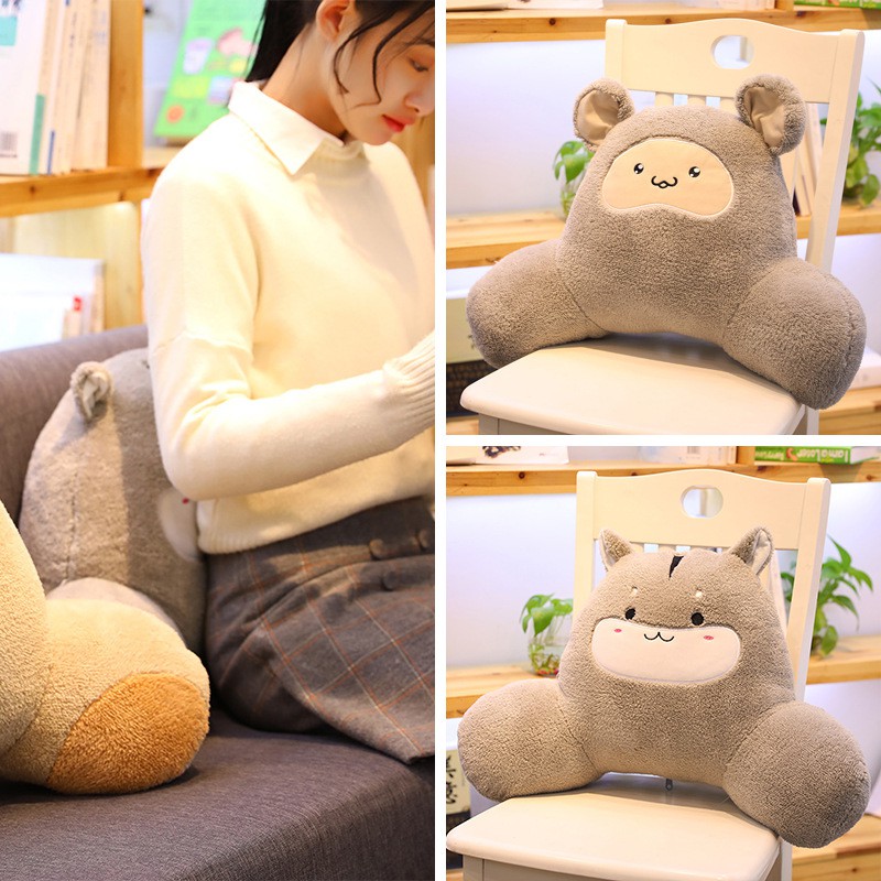 Gối Tựa Lưng KÈM CHĂN 3 in 1 Hình Hamster Ngộ Nghĩnh Cho Dân Văn Phòng, Ô Tô, Sofa, Đầu Giường, Trẻ Em - GTL09