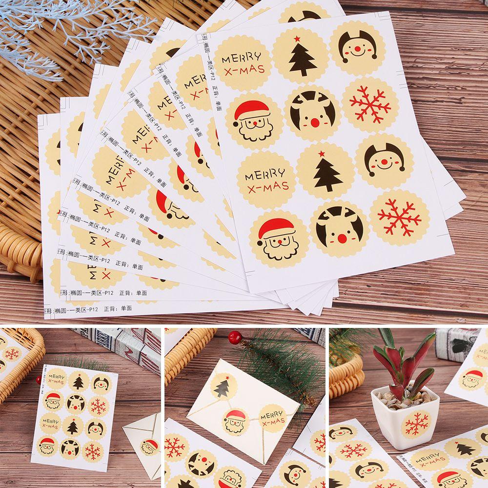 LAKAMIER Miếng Dán Niêm Phong Quà Tặng Chủ Đề Giáng Sinh