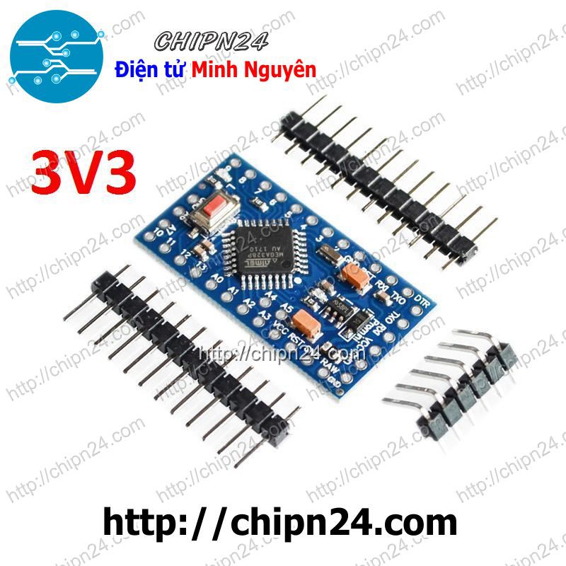 [1 MẠCH] Arduino Pro Mini V2 3.3V 8Mhz ATMega328P