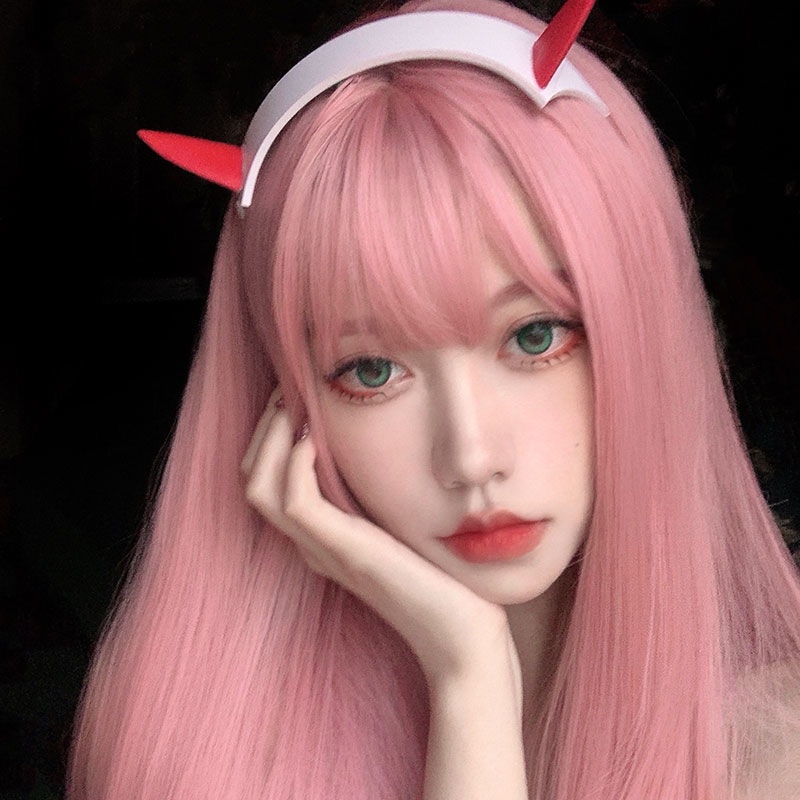 Bộ Tóc Giả Dài Thẳng Màu Xanh Dương Dành Cho Nữ