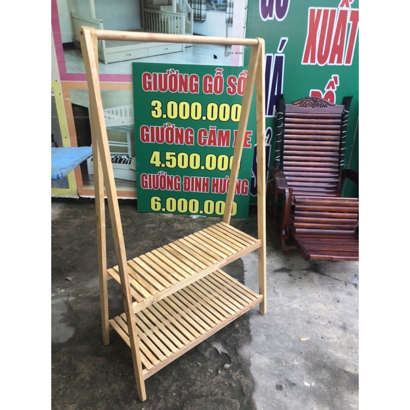 Kệ Treo Quần Áo Chữ A Gỗ Sồi Nga ( Ngang 80cm &amp; 1M )