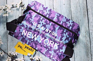 Túi đeo chéo supreme camo tím (hình thật) 140k