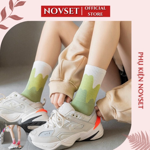 Tất nữ cổ cao họa tiết hình SƠN TAN CHẢY nhiều màu đáng yêu [ MÃ A605 ]