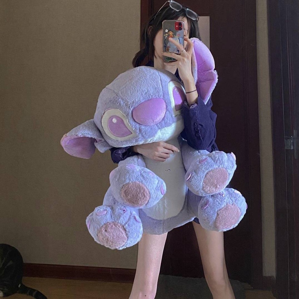 Thú Nhồi Bông Hình Stitch Màu Tím Dễ Thương 50cm