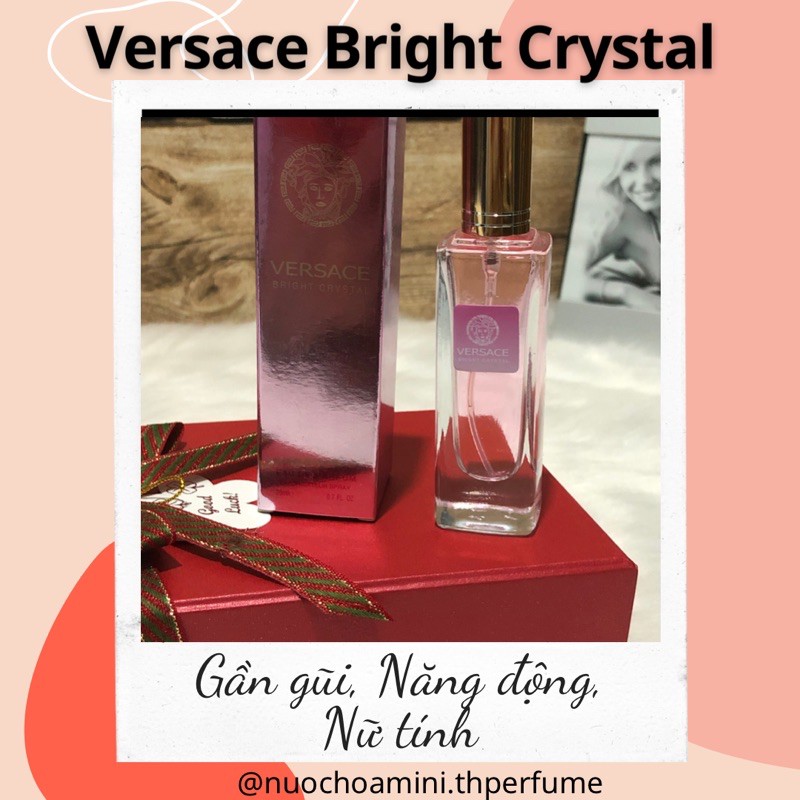 Nước Hoa mini nữ Vers.ce Bright Crystal 20ml, Nước hoa chiết cho nữ thơm mát nhẹ nhàng và ngọt dịu