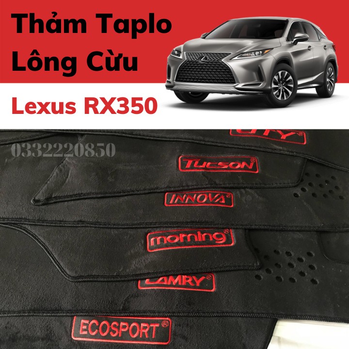 Lexus RX350 .Thảm Taplo Nhung Lông Cừu Siêu Mượt Cao Cấp Bảo Vệ xe