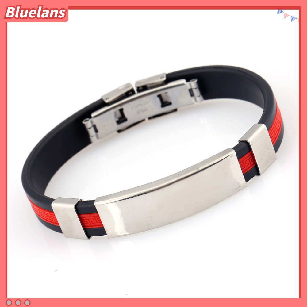 Bluelans♡ Vòng Tay Silicone Thời Trang Cho Nam