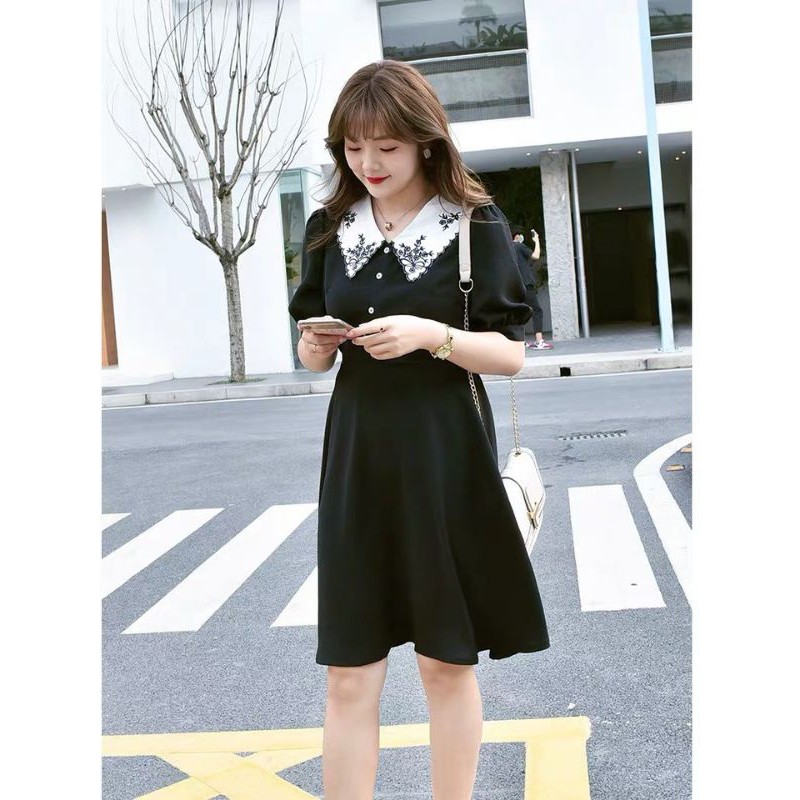 🌻Đầm cổ thêu bigsize 65-90kg.