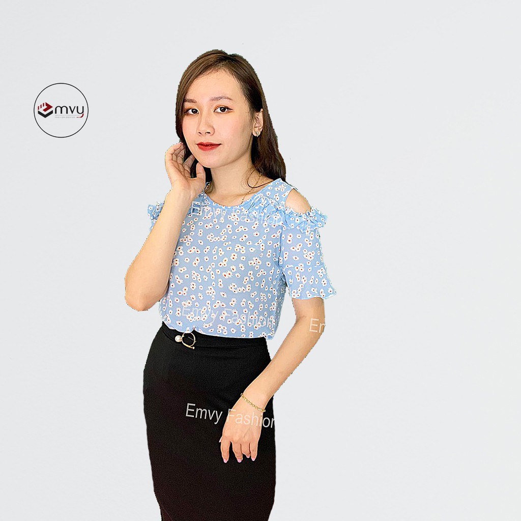 Áo sơ mi nữ công sở vải voan hoa cúc Emvy - A11 | BigBuy360 - bigbuy360.vn