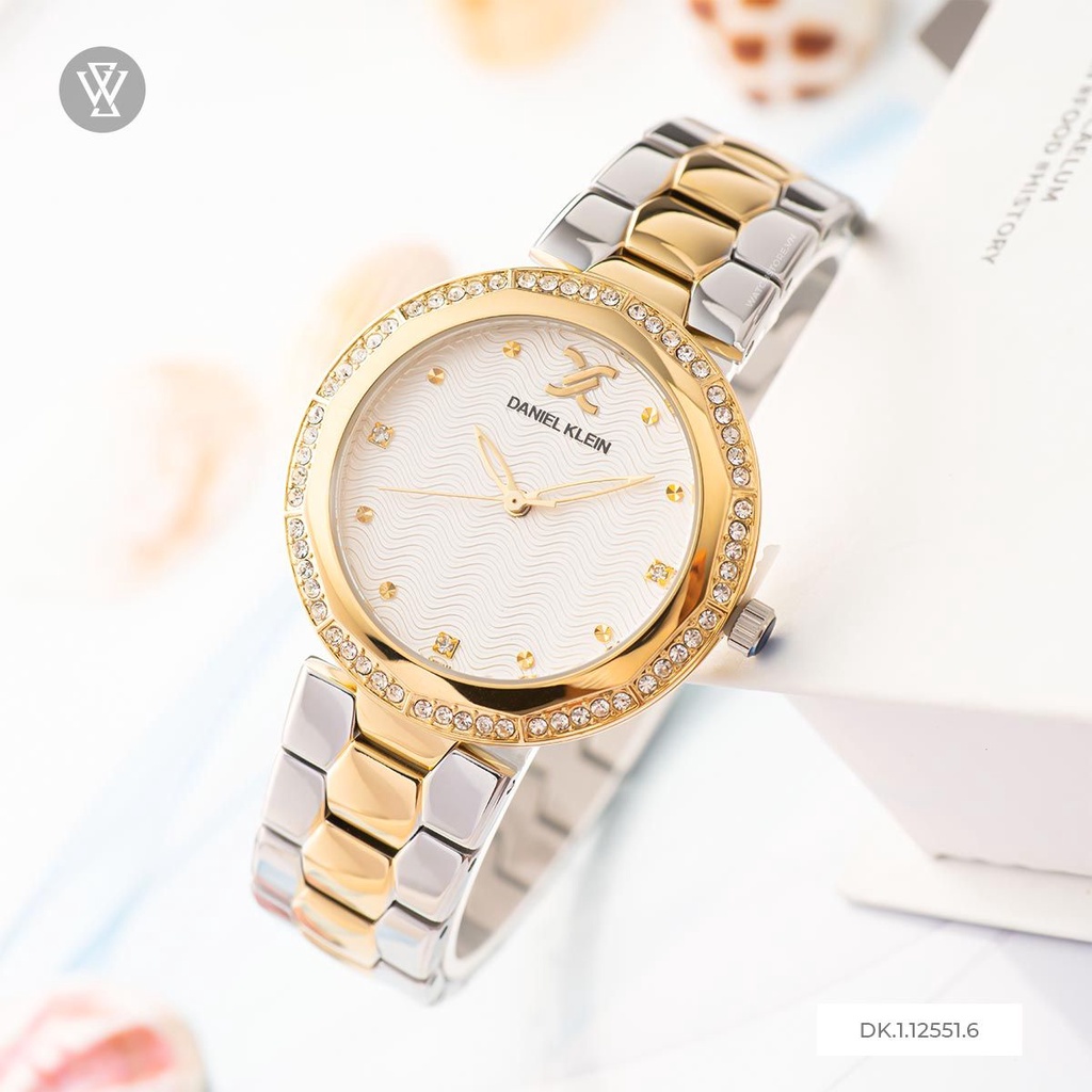 Đồng Hồ Quartz Nữ Daniel Klein Premium Ladies WATCHSTORE DK.1.12551.6 Mặt Kính Khoáng 35mm, Dây Kim Loại, Vỏ Thép