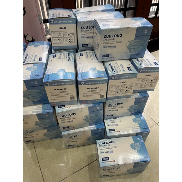 khẩu trang y tế CỬU LONG chính hãng hộp 50 cái