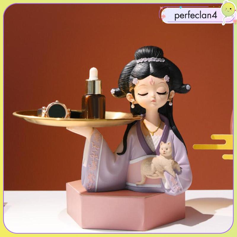 Đồ trang trí Tượng Cô Gái Hoàng Cung Bằng Nhựa Resin Thủ Công Để Bàn Trang