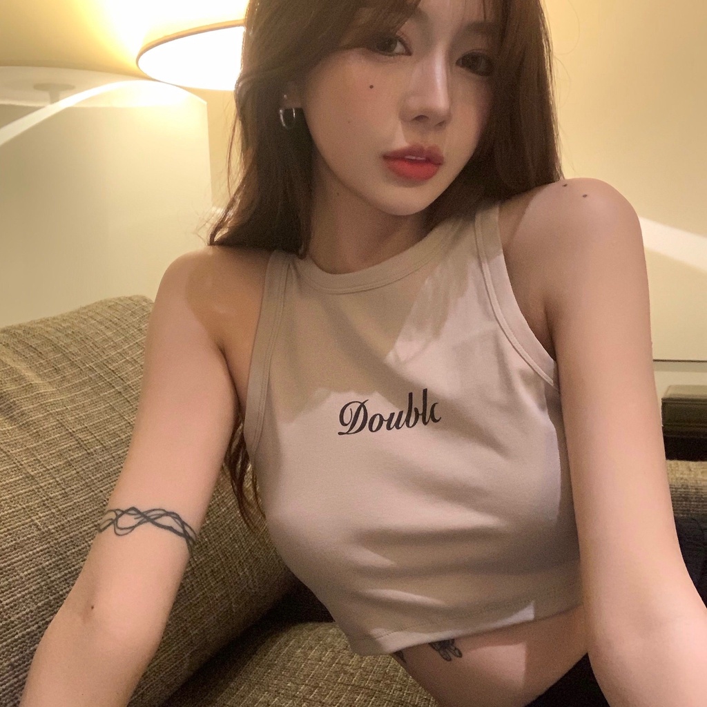 Áo thun croptop dáng ôm phong cách Âu Mỹ năng động quyến rũ cho nữ