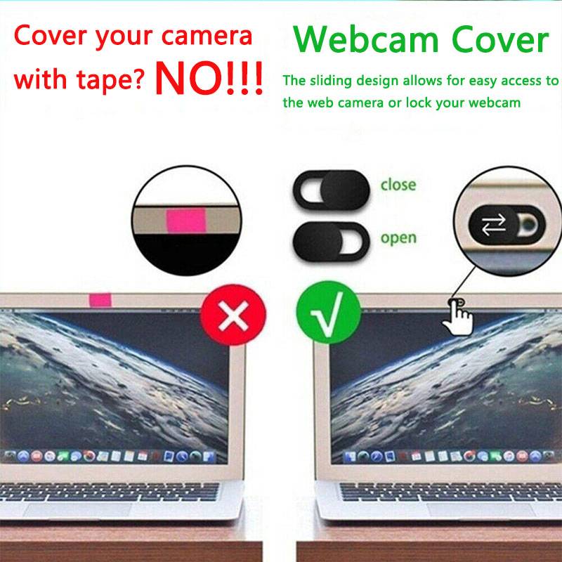 [Ready Stock] 2pcs/Set Webcam Cover Ultra-Thin Slider secure protect film Privacy Protector Camera Cover for Laptop Mobile Phone Lens