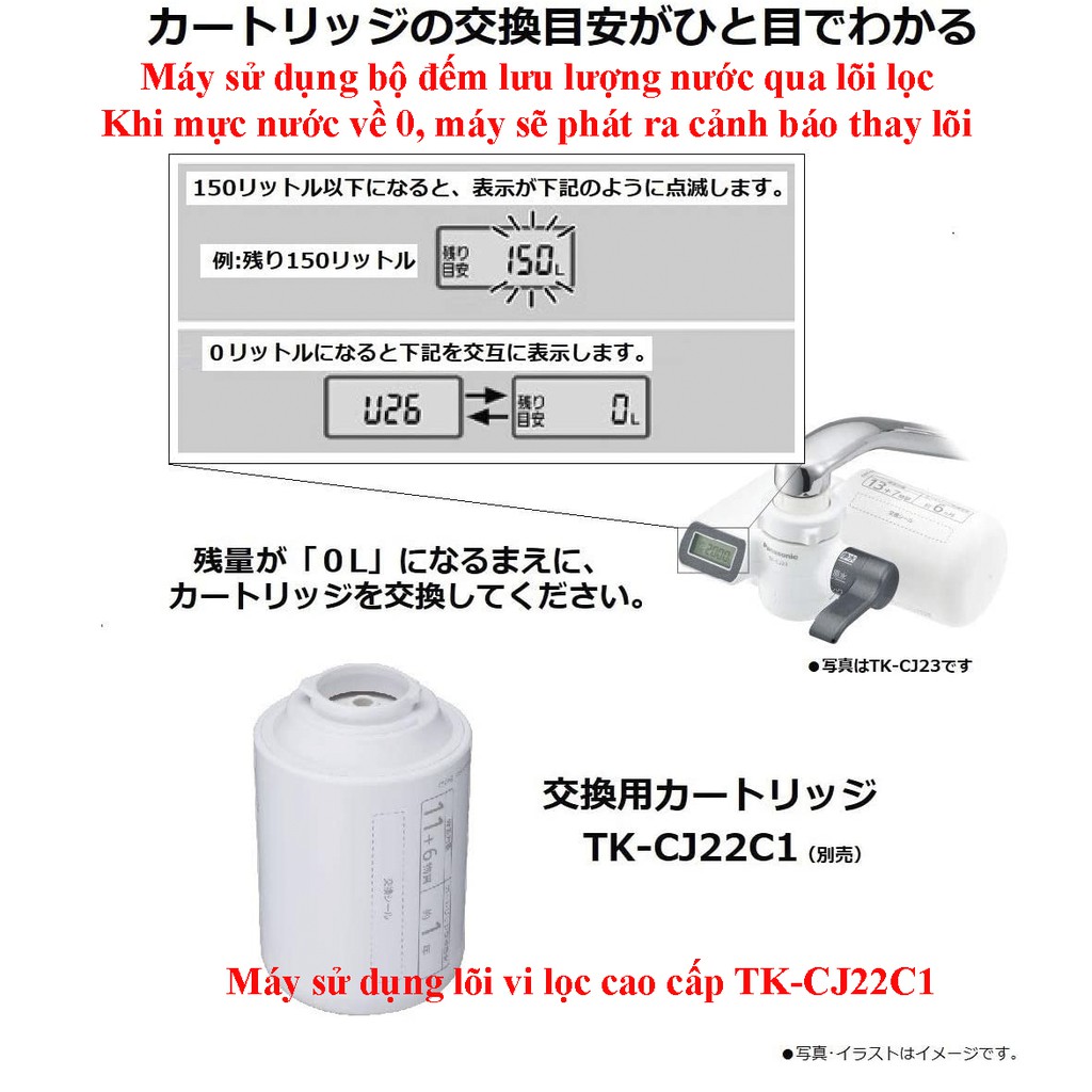 Máy lọc nước tại vòi Panasonic TK-CJ22 Nhật Bản