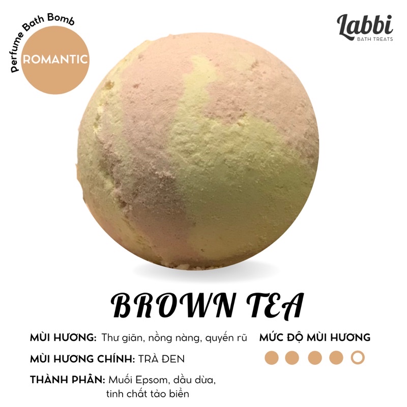 BROWN TEA [Labbi] Bath bomb / Bom tắm/
