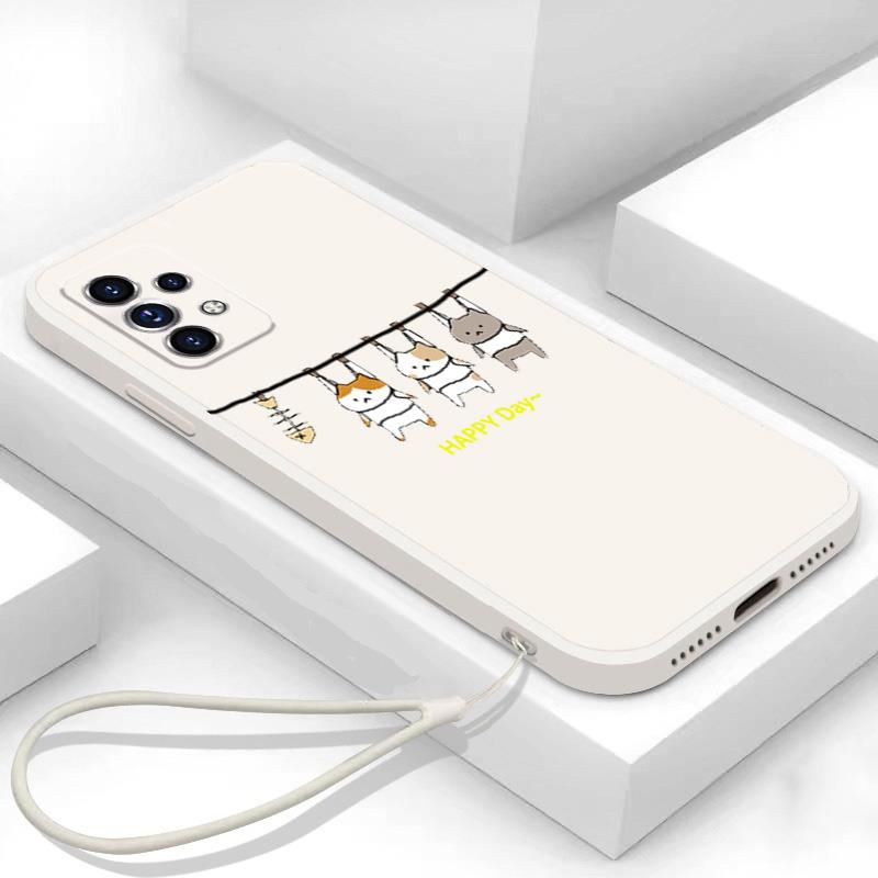 Ốp lưng samsung a33 5g samsung a53 5g samsung a73 5g Ốp Điện Thoại Silicon Mềm Mịn Hình Mèo LSMM01 Cho samsung a33 5g samsung a53 5g samsung a73 5g viền vuông cute