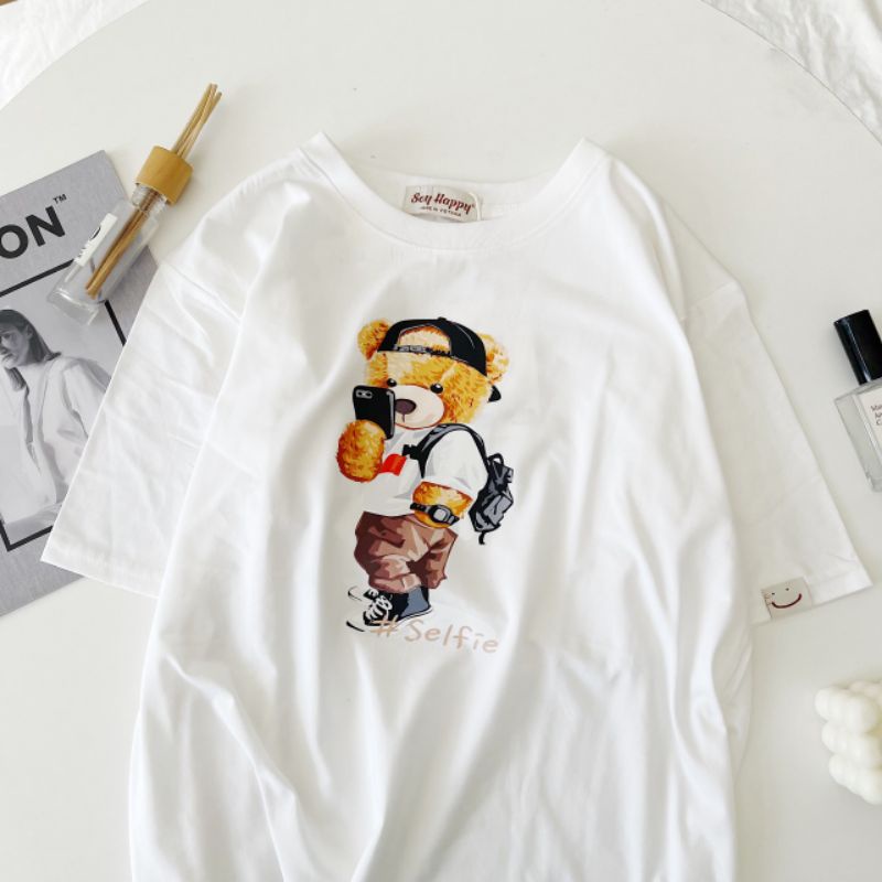 🍑 Áo Thun Say Happy Decal 🍑