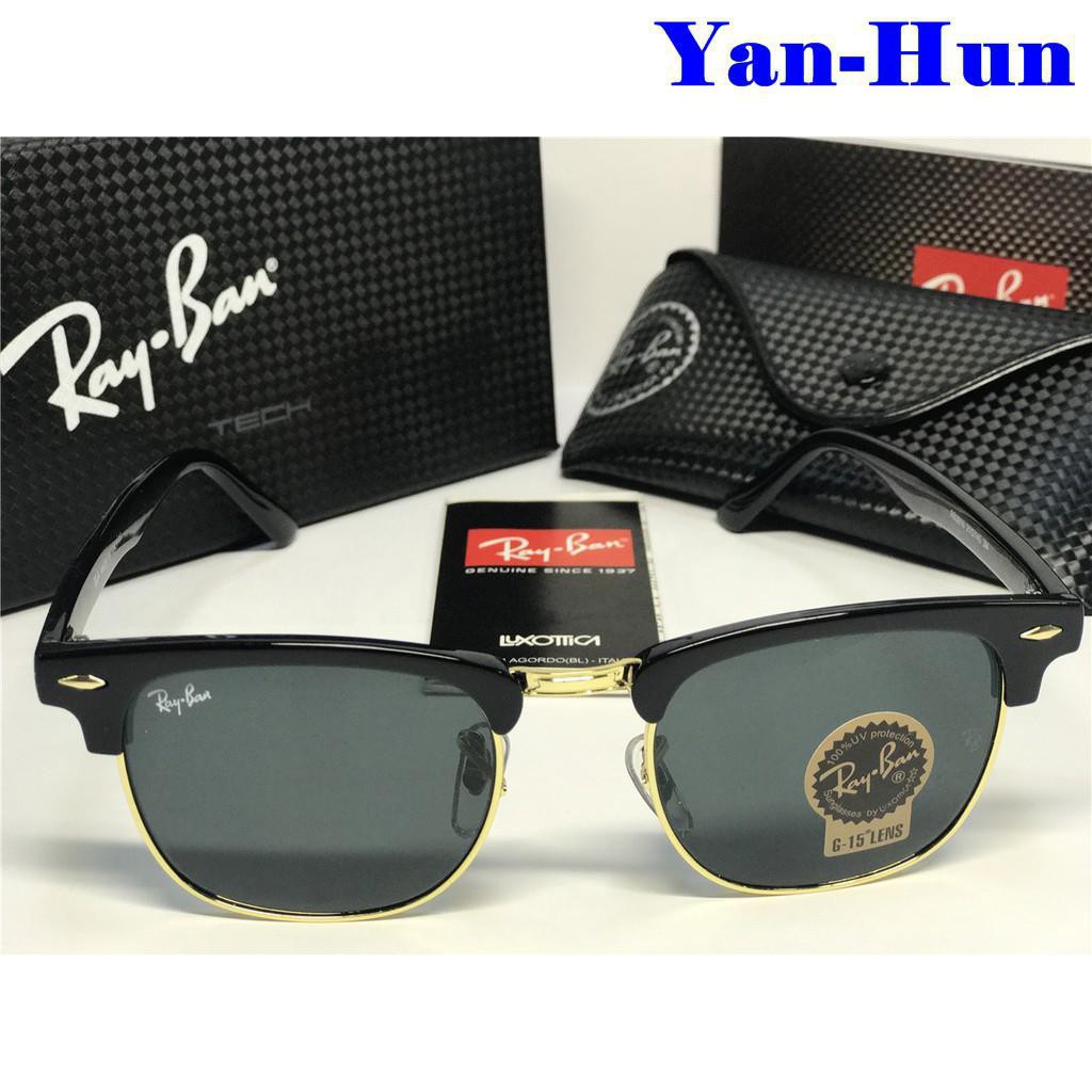 Kính Râm Ray-ban Ban Rb3016 Cổ Điển Clubmaster Variations 48mm 3431221232asa Thời Trang Cho Nam Và Nữ 2021