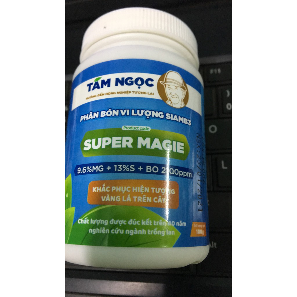 Phân bón Super Magie Nitrat - Super Magnisal TÁM NGỌC lọ 100g