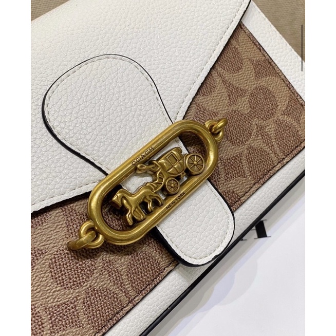 Túi C.O.A.CH nắp gập sz25cm kèm 2 dây đeo chéo