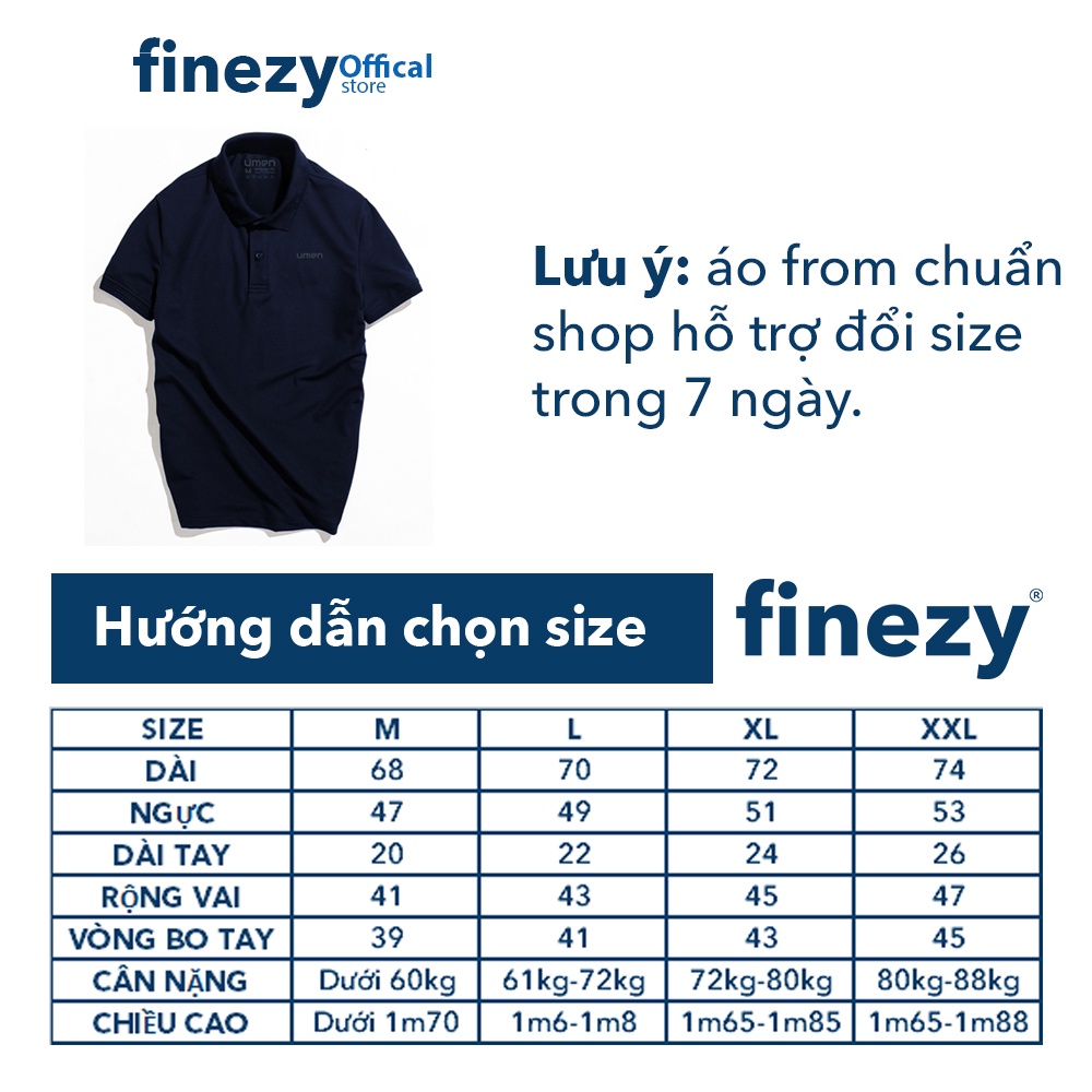 Áo Polo nam Finezy vải cá sấu co giãn 4 chiều, xuất xịn chuẩn size