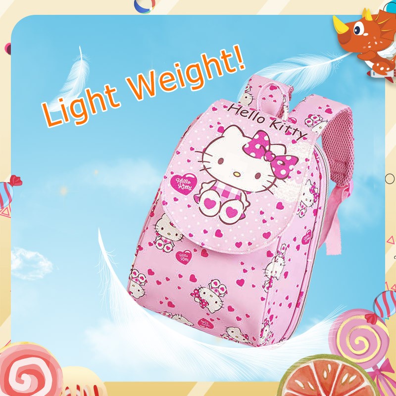 【Ready Stock】New Arrival Korean Fashion 33 Cm Cartoon Hello Kitty Kindergarten School Bag Kids Unicorn Cute Pink Lightweight Waterproof Backpack Fashion Large Capacity Bookbag For Girls