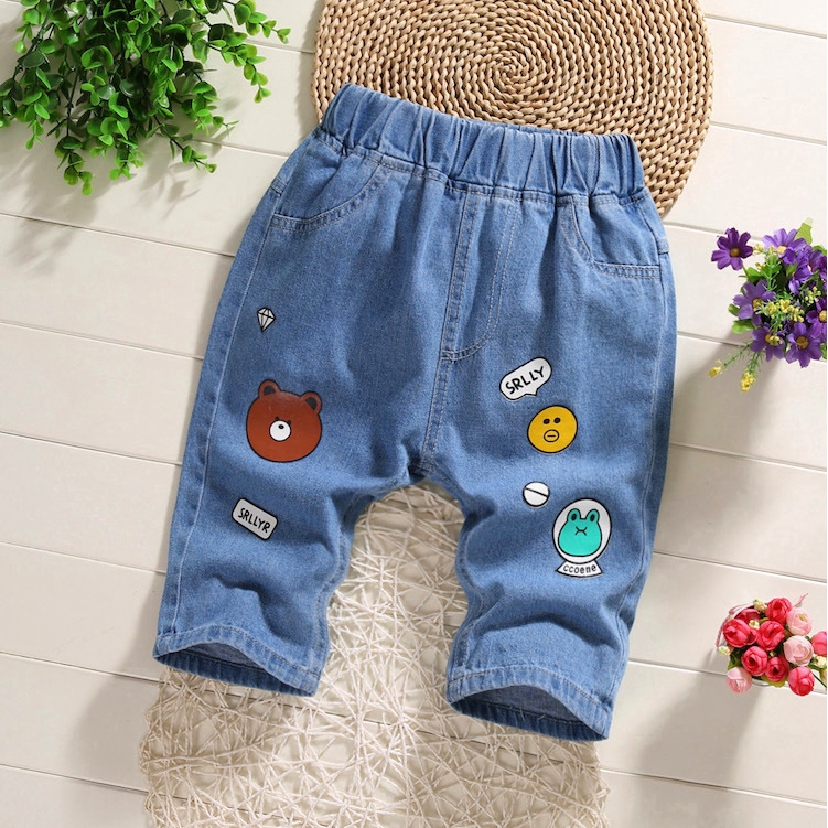 Quần Short Jean Thể Thao Cho Trẻ Từ 2 Tới 8 Tuổi