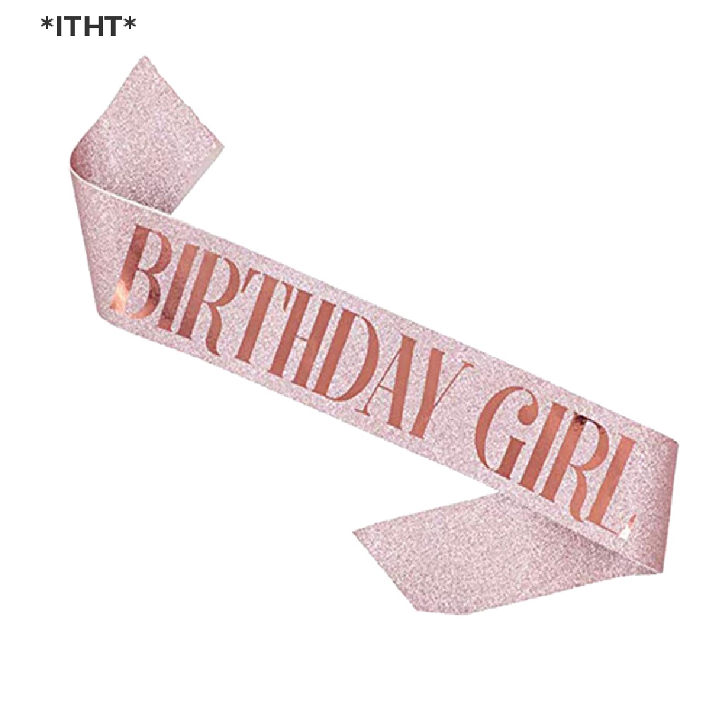 Băng Đeo Chéo Vải Satin In Chữ &quot;Queen / Girl&quot; Và 21 Món Quà Sinh Nhật