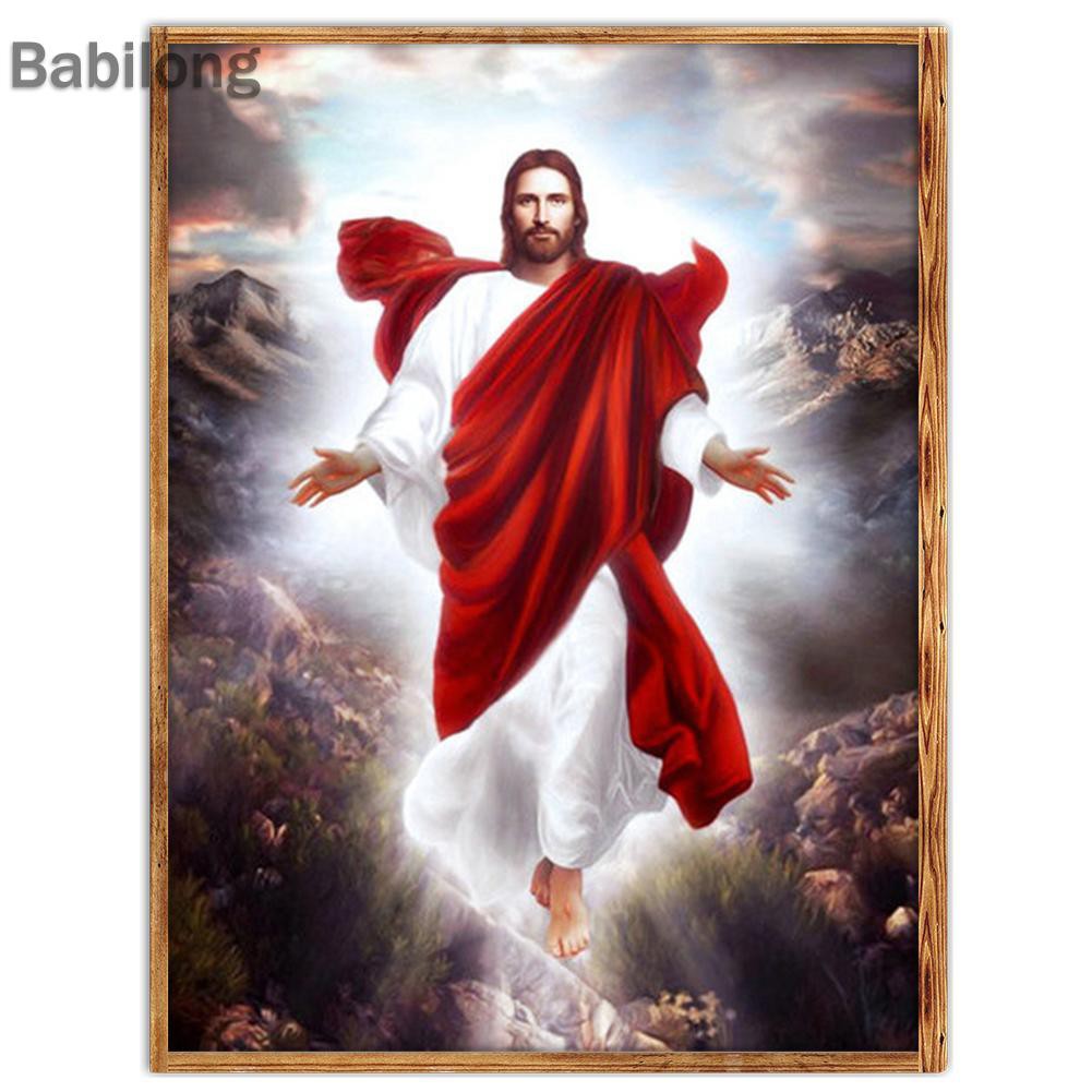 Set tranh đính đá 5d hình chúa Giêsu độc đáo DIY