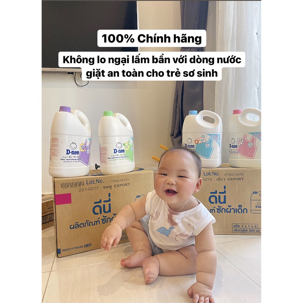 Nước giặt Dnee Thái Lan tem Đại Thịnh 3000ml ( có 5 màu, date 05/2024 )