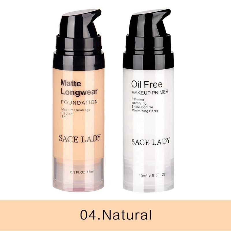 SACE LADY Concealer Full Cover Foundation Oil Free Primer+Matte Liquid Foundation Makeup Set  Nourishing and Moisturizing Liquid Foundation | BigBuy360 - bigbuy360.vn