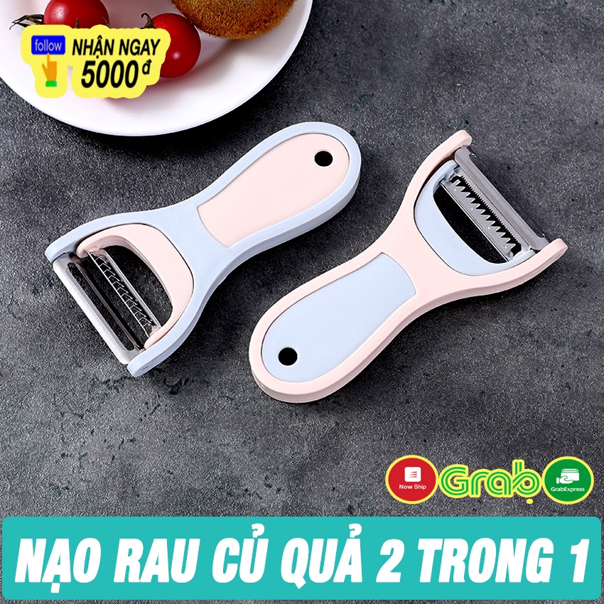 Dao Nạo Củ Quả , Dao Nạo Sợi 2 Trong 1 HAPPYHOUSE84 - Lưỡi Xoay Giúp Nạo Vỏ Dễ Sử Dụng – An Toàn Cho Người Dùng