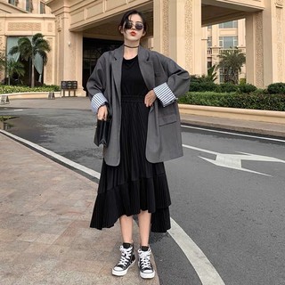 Chân váy xếp ly tầng chun eo