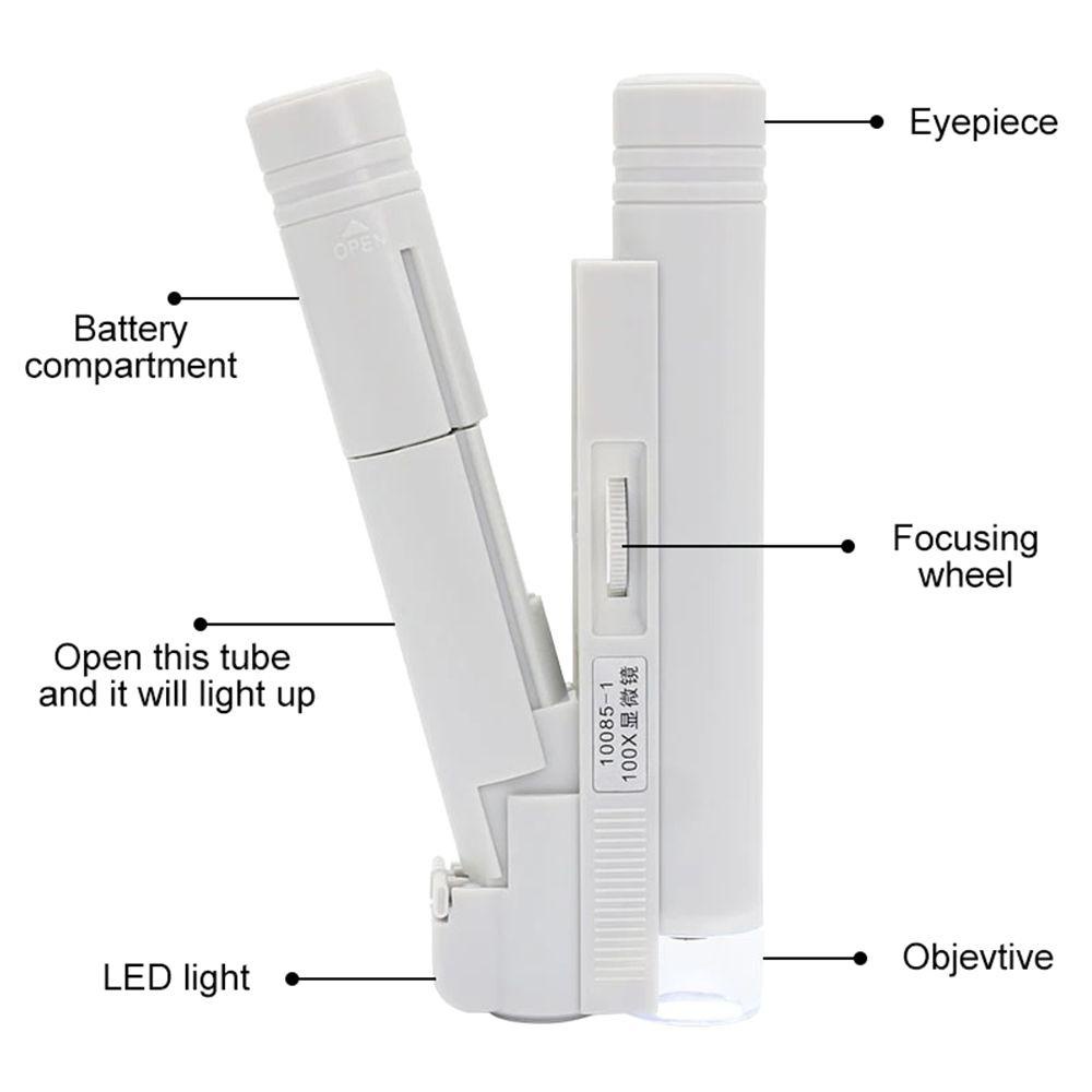 CONOPERY Kính Hiển Vi Mini Cầm Tay Có Đèn LED Tiện Dụng