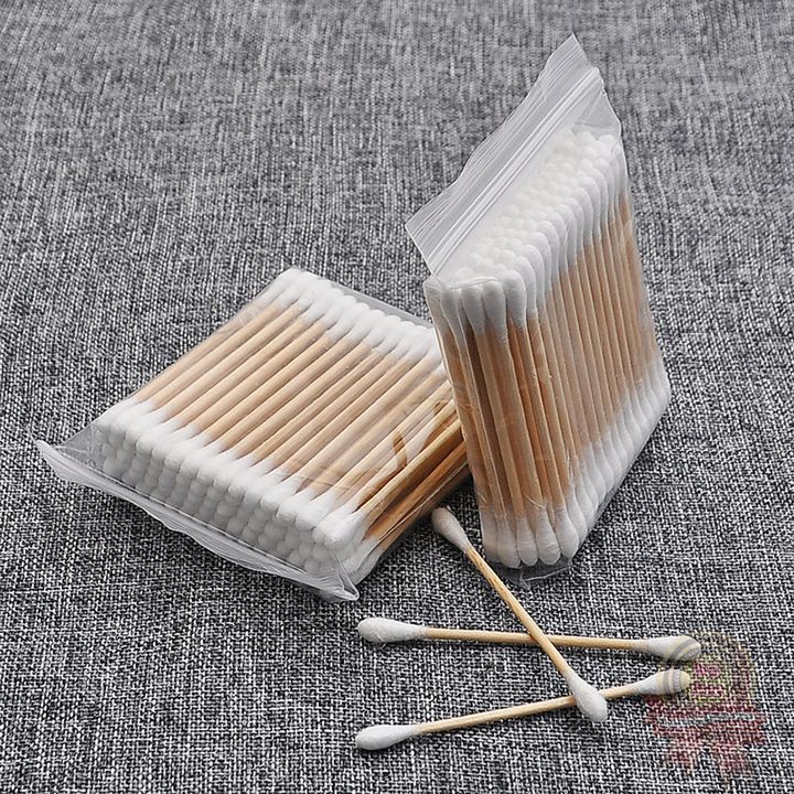 Bộ 100 Tăm Bông Ngoáy Tai Cao Cấp Thân Gỗ An Toàn Cho Người Lớn | Tăm Bông Tiệt Trùng Cao Cấp Cet 100 Cái