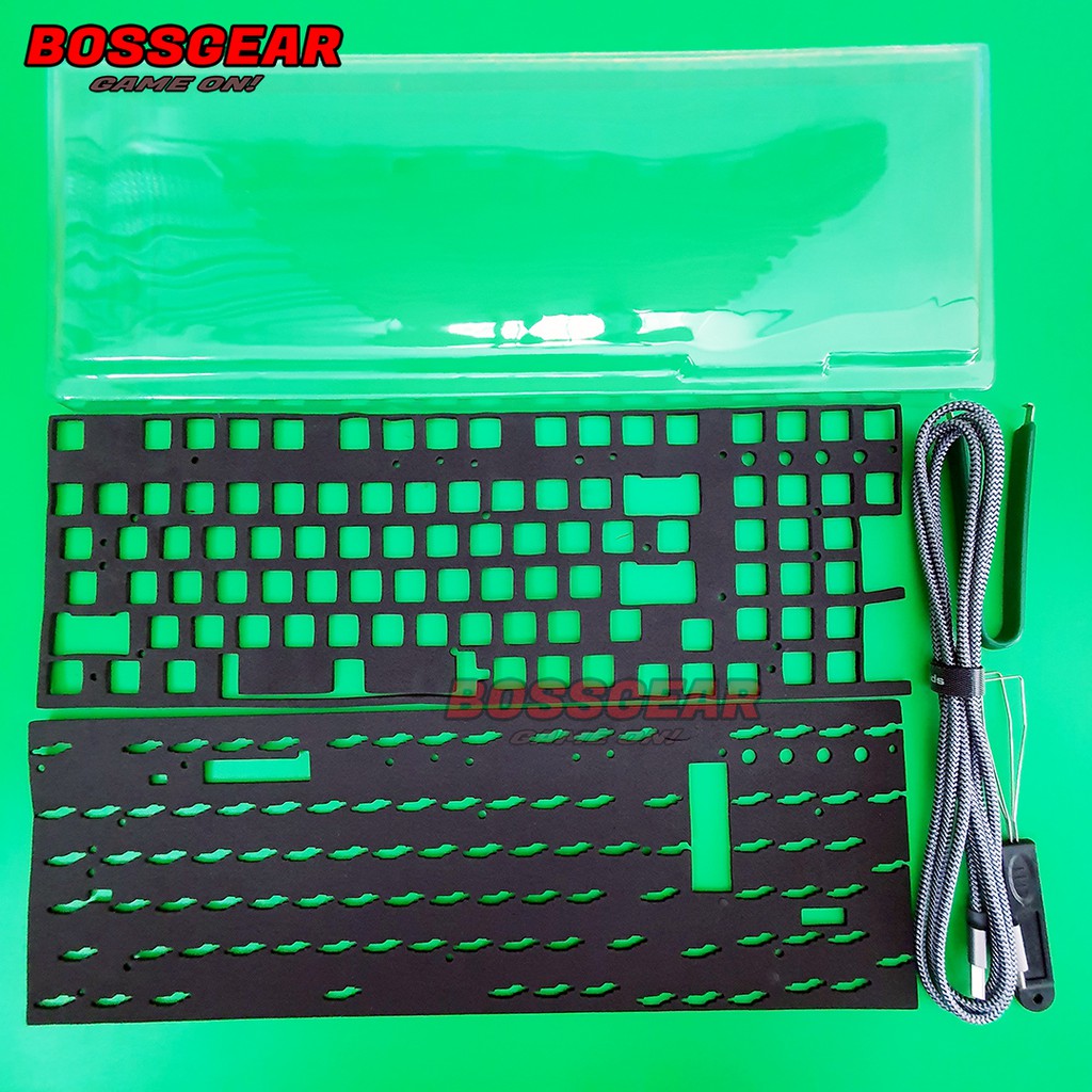 Bộ KIT Custom phím cơ DIY F98 PLUS Smoke 3 Mode Hotswap 5 pin có mút tiêu âm Pin 8000Mah vỏ đen mờ