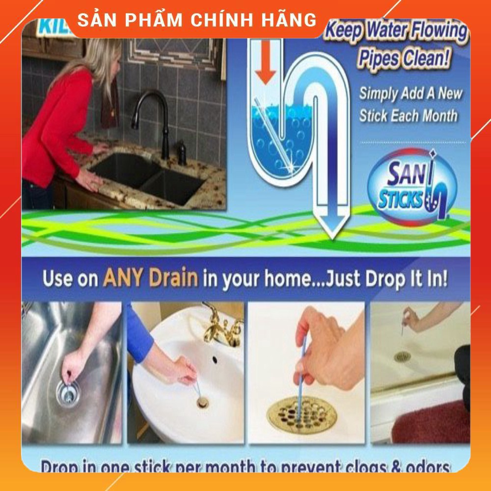 [ Giá tại kho ] Sani trị tắc nghẽn bồn rửa(hộp 12 que) Linh Kiện Thiện Phát - 308 Thống Nhất Là nhà phân phối linh điện 