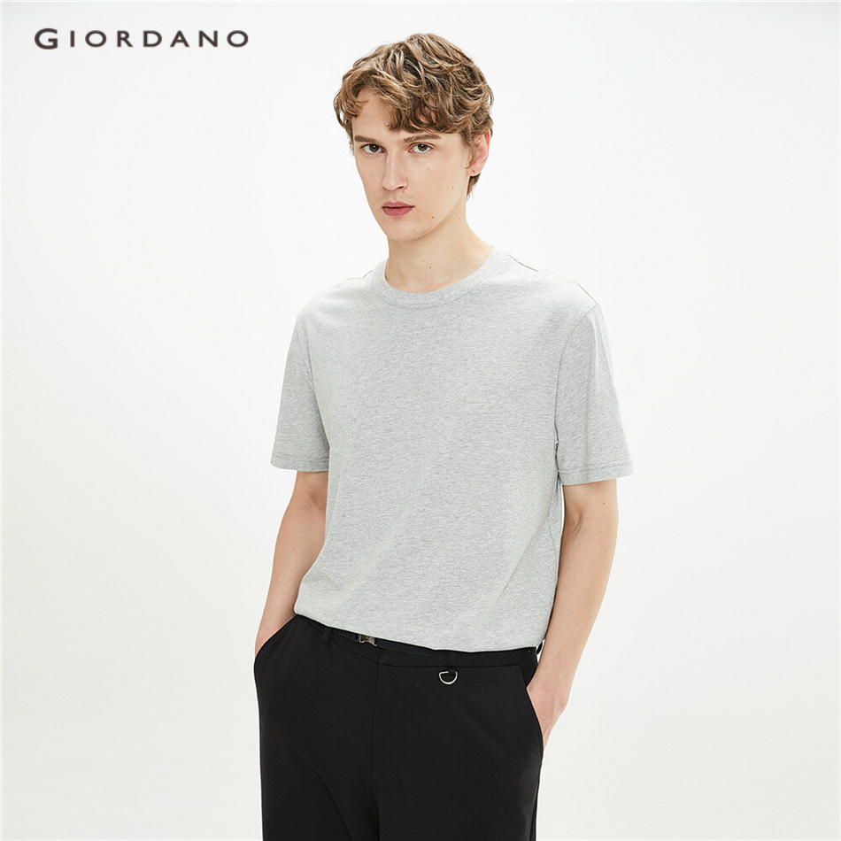 Áo thun GIORDANO 13021013 tay ngắn cổ tròn màu sắc thời trang cho nam